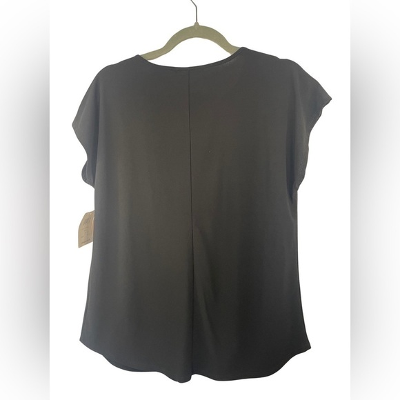 89th & Madison black embellished top. Blingy neckline and pretty! Womens Medium. - Picture 3 of 4